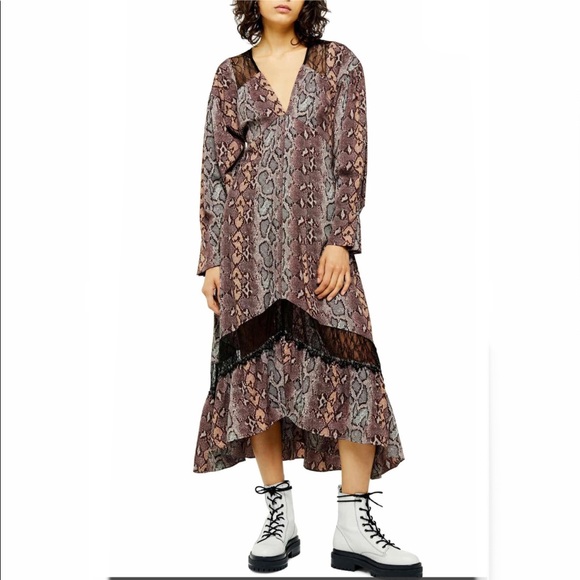 snakeskin topshop dress